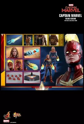 Buy Hot Toys Mms522  Captain Marvel Captain Marvel (deluxe Version) 1/6th Scale • 196.31£