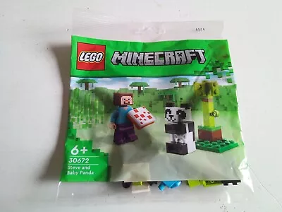Buy LEGO Minecraft Steve And Baby Panda Polybag Set 30672 • 4.99£