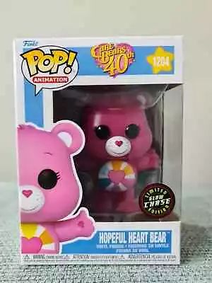 Buy Funko POP! Care Bears 40th Chase Hopeful Heart Bear #1204 + Pop Protector • 17.99£