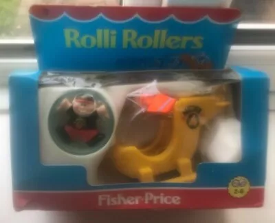Buy Fisher Price Vintage 1989 Rolli Rollers Helicopter 2263   -   New • 18.99£
