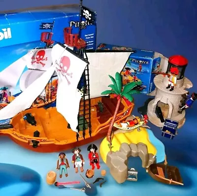 Buy 🔥Playmobil Pirates Bundle Virtually Complete Boxed 5678 Ship Island Lighthouse • 16.89£
