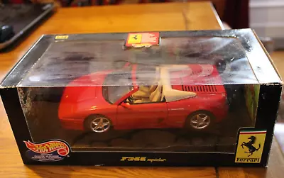 Buy Boxed Diecast 1:18 Mattel Hot Wheels Ferrari F355 SPIDER (Red) 1999 • 39.99£