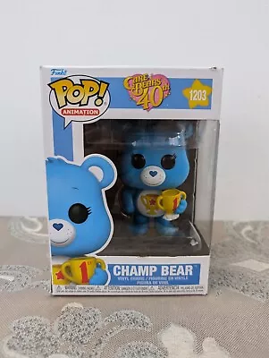 Buy Funko POP! Animation Champ Bear Care Bears #1203 Vinyl Figure New • 12.95£