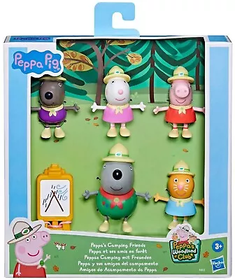 Buy Peppa Pig Box Set 5 Figure Characters 7cm A Camping With Friends HASBRO F4832 • 20.16£
