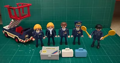 Buy Playmobil Pilots Bundle Airport Figures Crew Truck Suitcases • 25£