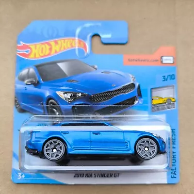 Buy Hot Wheels SHORT CARD 2020 HW FACTORY FRESH 2019 KIA STINGER GT BLUE 3/10 • 8.39£