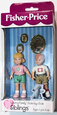 Buy Fisher Price Loving Family Siblings Brother & Sister Doll House Toy 1999 Mattel • 46.59£