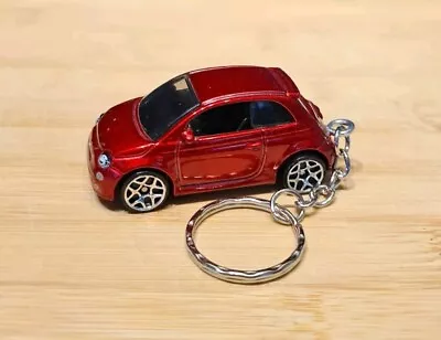 Buy 1/64 Diecast Model Car Keychain Keyrings Fiat 500  • 11.99£