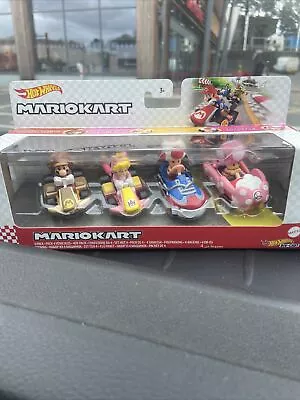 Buy New Rare Hot Wheels Mario Kart 4-Pack: Tanooki Mario, Cat Peach, Toad & Toadette • 29.99£