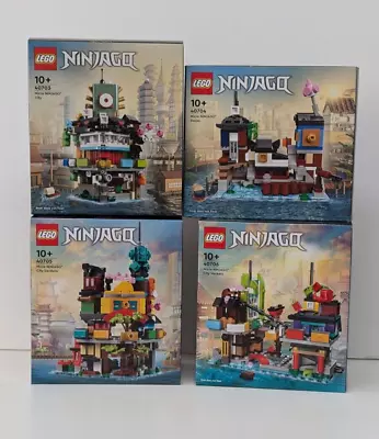 Buy LEGO 40703 40704 40705 40706 Micro Ninjago City Docks Gardens Markets New Sealed • 119.99£