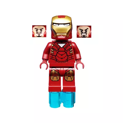 Buy LEGO Iron Man Figure - Mark 6 Armor, Small Helmet Visor, Foot Repulsors - Sh015 • 26.30£