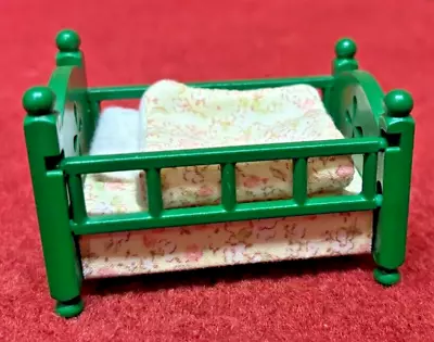 Buy Sylvanian Families | Green Cot / Crib | Moving Side | Vintage • 10£