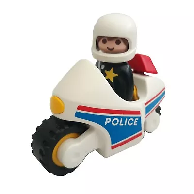 Buy Playmobil 123 Police Bike And Policeman 1993  Vintage • 9.99£