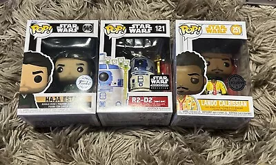 Buy Funko POP! Star Wars Bundle Haja Estree R2-D2 Lando Calrissian Exclusive • 25£