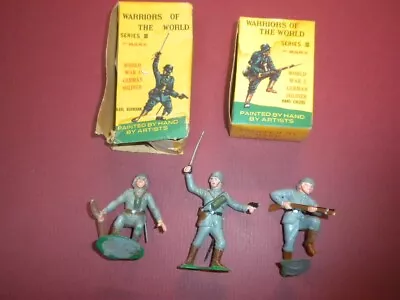 Buy 3 WARRIORS OF THE WORLD - GERMAN SOLDIERS -WORLD WAR 1 -with 2 Boxes MARX Lot • 27.96£