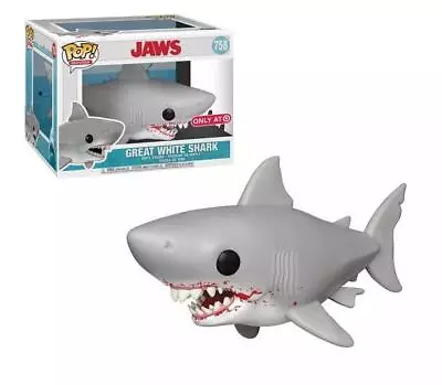 Buy Funko POP Movies Figure : Jaws #758 Great White Shark [Bloody Mouth SE] • 19.99£