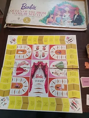 Buy Barbie Queen Of The Prom 1963 Board Game POOR Condition • 18.63£