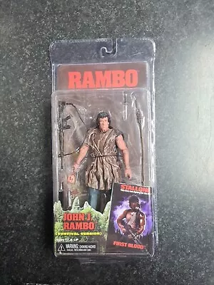 Buy NECA First Blood John J Rambo Action Figure Model Survival Version Stallone Toys • 29.95£