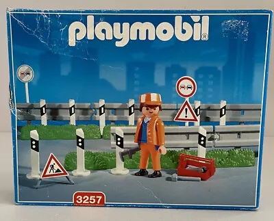 Buy Playmobil Motorway / Highway  Construction Workman Set 3257 • 30£