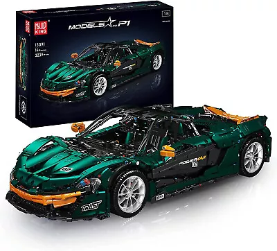 Buy MOLDKING 13091 RC McLaren P1 GTR Green 1:8 3239 Parts Construction Set NEW • 166.41£