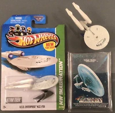 Buy Hot Wheels - U.S.S. Enterprise NCC-1701, Long Carded, Loose & Fridge Magnet • 9.99£