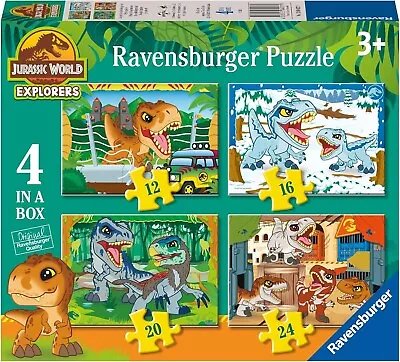 Buy Ravensburger 12004027 Jurassic World Toys (Explorers) 4 In A Box Jigsaw Puzzles • 9.99£