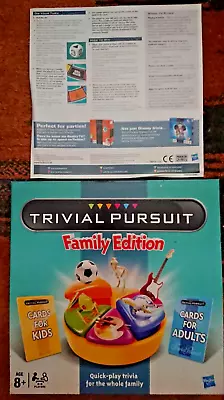 Buy Trivial Pursuit Family Edition Board Game 2011 Complete & Rarely Used • 12£