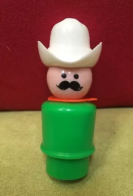 Buy Vintage Fisher Price Little People Cowboy With Moustache 1970’s • 3.50£
