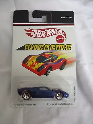 Buy Hot Wheels 2007 Flying Customs Ford GT 40 Blue Redline Wheels Mint In Card • 4.99£