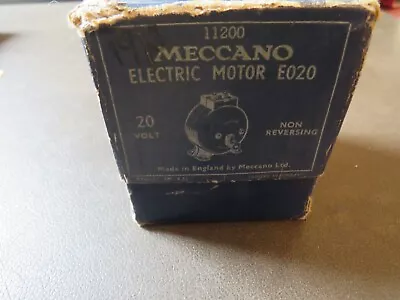 Buy Vintage Meccano E20 Electric Motor In Box.  20 Volt   Boxed • 27£