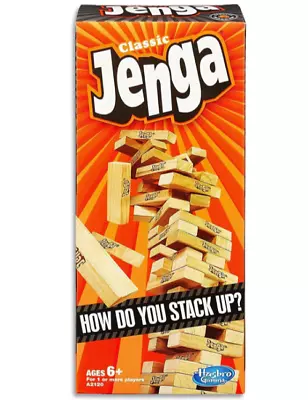Buy Hasbro Jenga Classic Game Genuine Hardwood Blocks Stacking Tower Wood Blocks NEW • 20.87£