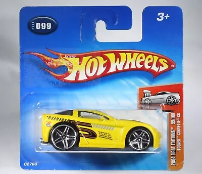 Buy Hot Wheels 2004 First Editions Tooned Corvette C6 In Yellow - Ref C2760 • 2.99£