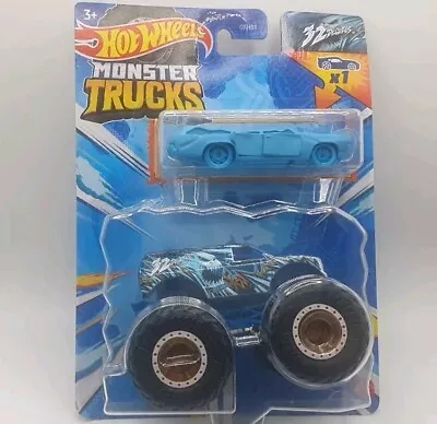 Buy Hot Wheels Monster Trucks 32 Degrees Truck With Crushed Car 1:64 Scale Free Post • 11.49£