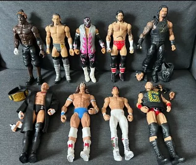 Buy Collection Of 9 WWE Mattel Action Figures Basic & Elite • 9.50£