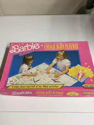 Buy Barbie Colour Again Puzzle Colouring Play Mat Spears Games 1991 Mattel Plastic • 2.99£