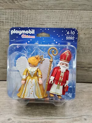 Buy PLAYMOBIL® 5592 Santa Klaus Nicholas Christ Child Angel New Original Packaging • 11.77£