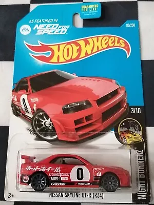 Buy 2016 Hot Wheels Need For Speed Nissan Skyline GT-R R34 Nightburnerz 83/250 #3/10 • 13.95£