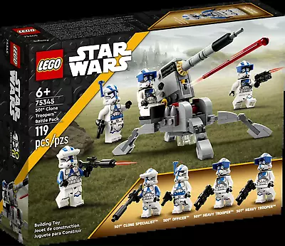 Buy 75345 Two Sets 2x  LEGO  501st Clone Troopers Battle Pack Army Star Wars BNISB ! • 27£