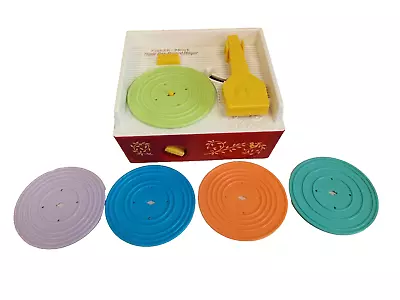 Buy Fisher Price Record Player With 5 Records  Music Box Retro Toy -Part Working • 19.99£