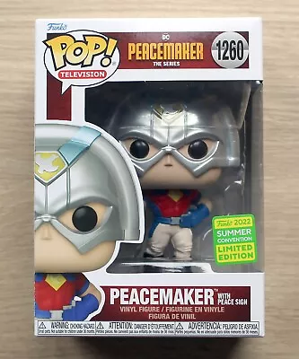 Buy Funko Pop Peacemaker With Peace Sign SDCC + Free Protector • 19.99£
