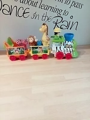 Buy Fisher Price Little People Musical Zoo/Safari Train + 4 Figures • 9.99£