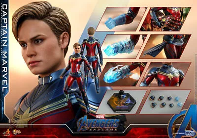 Buy In Stock New Hot Toys MMS575 Avengers: Endgame 1/6 Captain Marvel Action Figure • 174.89£