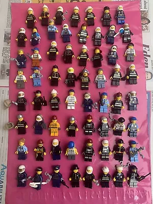 Buy Lego Police, Fire, Burglar Mini-figure ( 60) Figures Bundle As Seen. • 55£