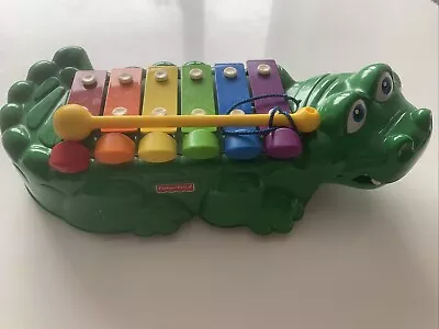 Buy Fisher Price  Xylophone/ Piano/Pull Along Crocodile Vintage Toy • 8£