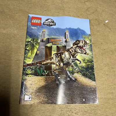 Buy Lego (75936) Jurassic Park T-Rex Rampage 🦖 Instruction Book 2 ONLY! Gate Build • 6.99£