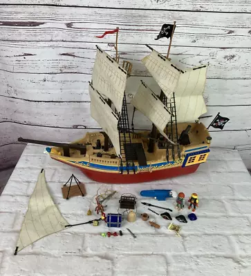 Buy Playmobil Pirate Ship 4294 Large Vintage Plus Accessories • 49.99£