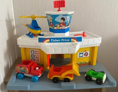 Buy Vintage Fisher Price Family Airport Playset 80s Lot Helicopter / Cars Toys OFFER • 35£