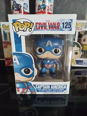 Buy POP! Marvel Civil War 125 Captain America Vinyl Bobble Head  • 7.50£