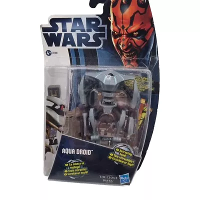 Buy Star Wars AQUA DROID ACTION FIGURE With Card CW10 Hasbro THE CLONE WARS 2012 • 19.99£