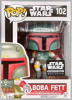 Buy #102 Boba Fett Action Pose Star Wars Smugglers Bounty Damaged Funko & Protector • 39.99£